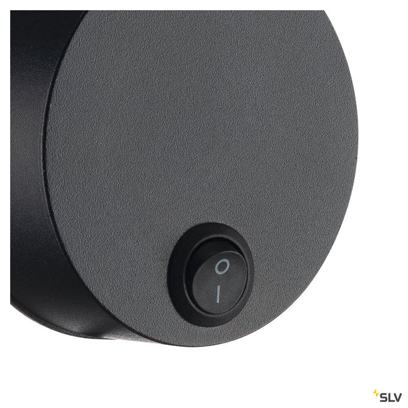DIO FLEX PLATE QPAR51 WL indoor surface-mounted wall light, black