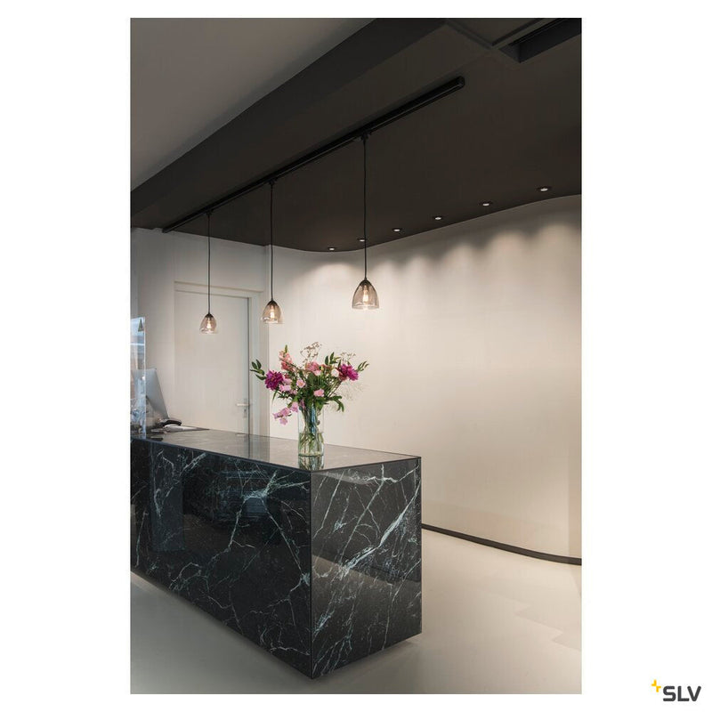 PARA CONE GL GU10, black / transparent pendant light