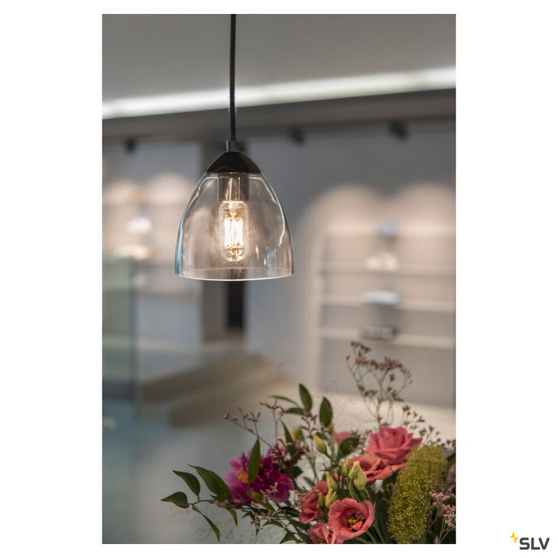 PARA CONE GL GU10, black / transparent pendant light