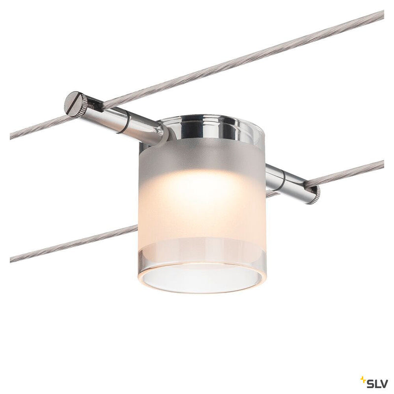 COMET, cable luminaire for the TENSEO low voltage cable system, 2700K, chrome