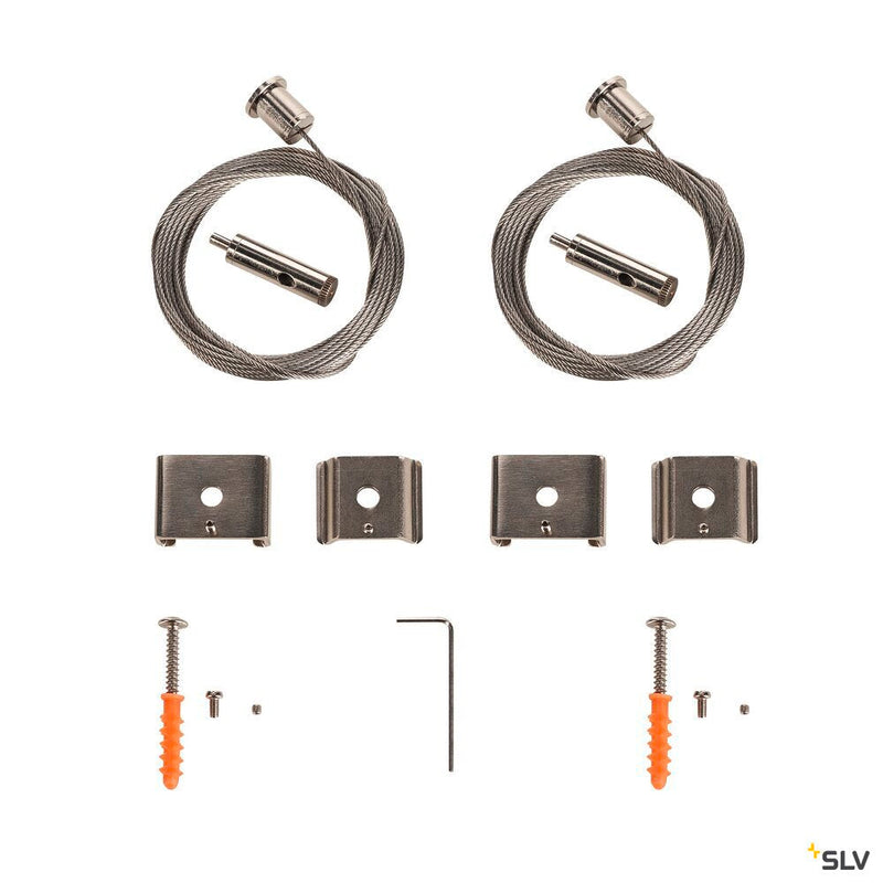 Steel wire suspension for EUTRAC, S-TRACK and 1 phase tracks, 5m, set of two