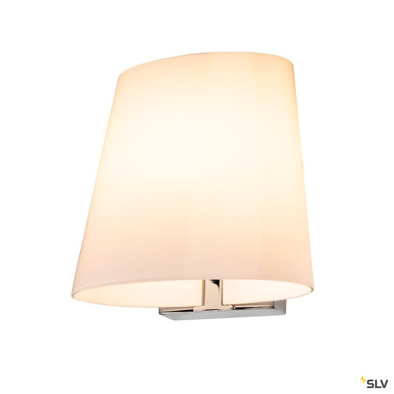 COUPA QT14, Indoor LED recessed wall light, chrome, frosted glass