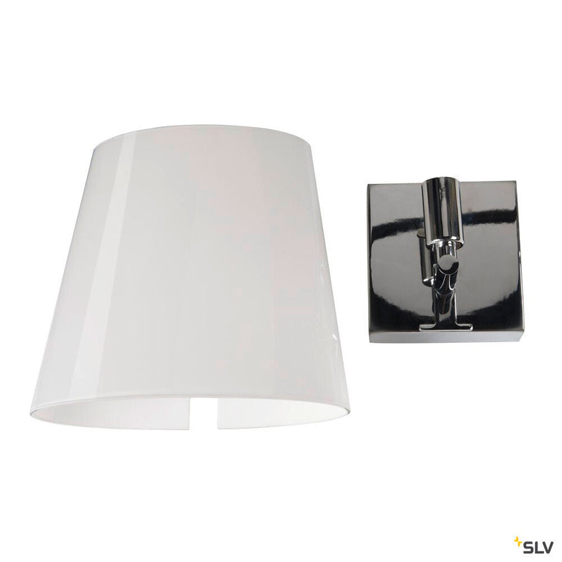 COUPA QT14, Indoor LED recessed wall light, chrome, frosted glass