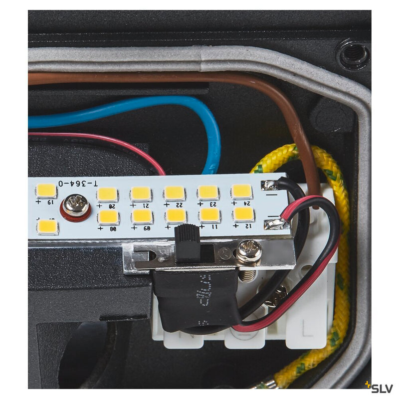 DOWNUNDER OUT, square WL Outdoor LED recessed wall light, anthracite, 3000K