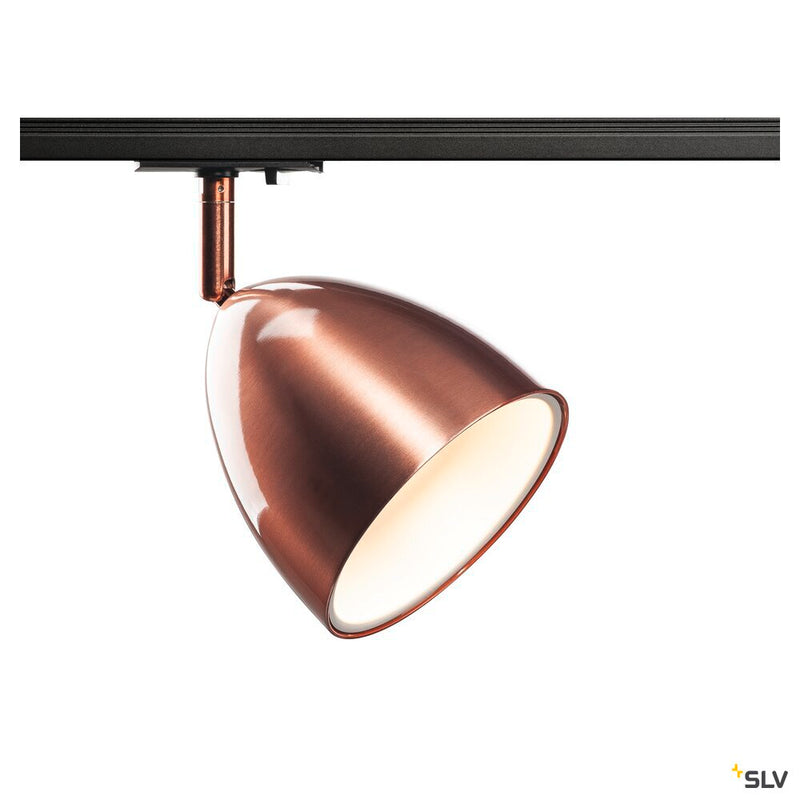 1~ PARA CONE 14 QPAR51, 1-circuit system luminaire, copper/white, incl. 1-circuit adapter