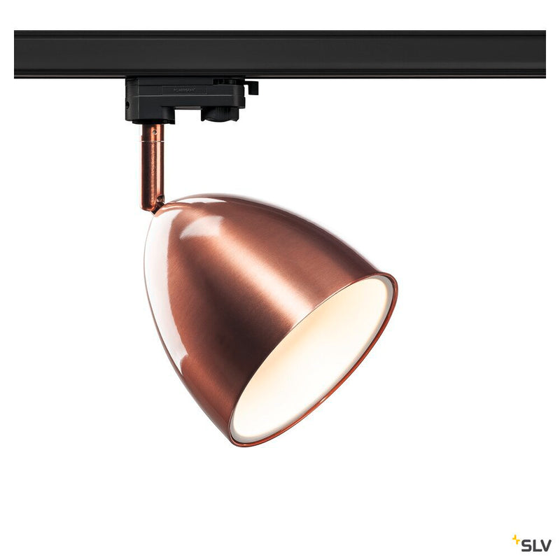3~ PARA CONE 14 QPAR51, 3-circuit system luminaire, copper/white, incl. 3-circuit adapter