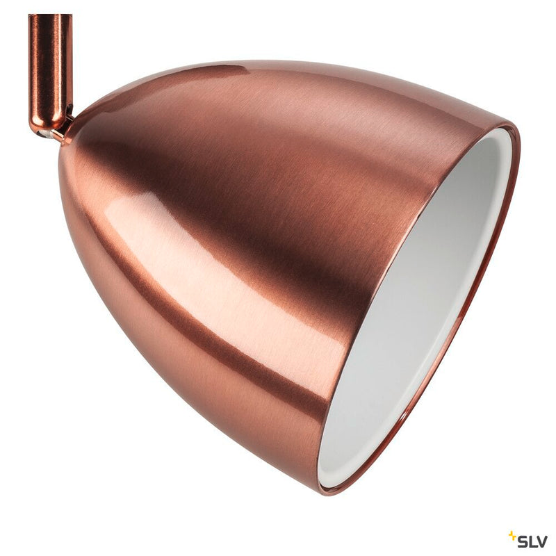 3~ PARA CONE 14 QPAR51, 3-circuit system luminaire, copper/white, incl. 3-circuit adapter