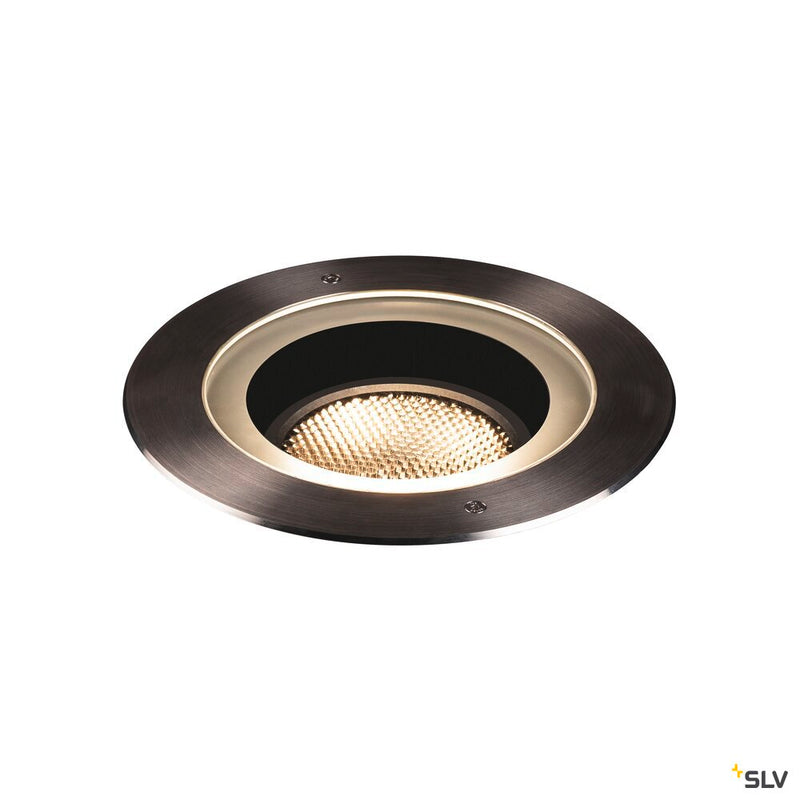 DASAR 270, Outdoor LED inground fitting, 3000K, round, IP67, symmetrical beam