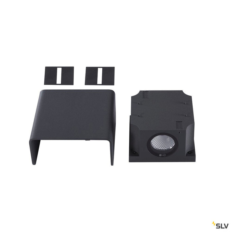 MANA OUT, Outdoor recessed wall light, anthracite, 3000K, IP65, dimmable