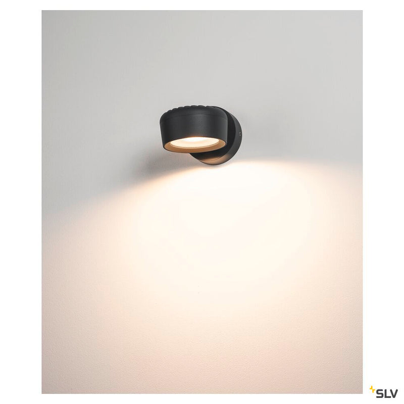 ESKINA, Outdoor surface-mounted wall and ceiling light, anthracite, 3000/4000K, IP65, dimmable