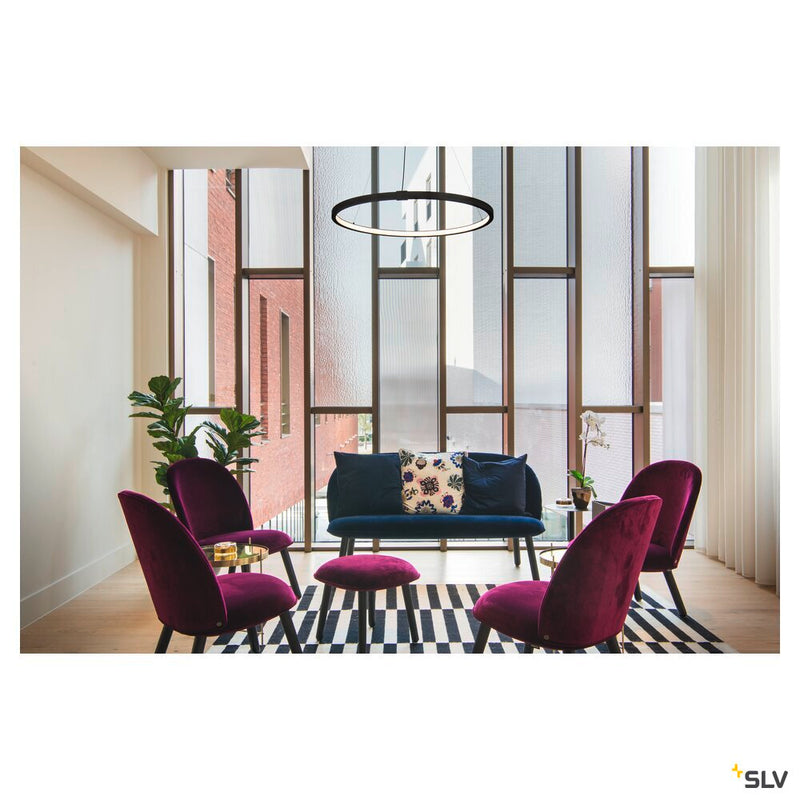 ONE 80 DALI, Indoor LED pendant, black, 3000/4000K