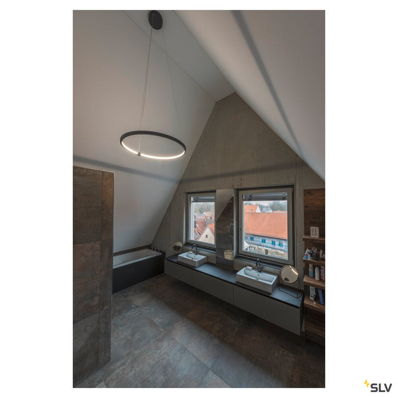 ONE 80 DALI, Indoor LED pendant, black, 3000/4000K