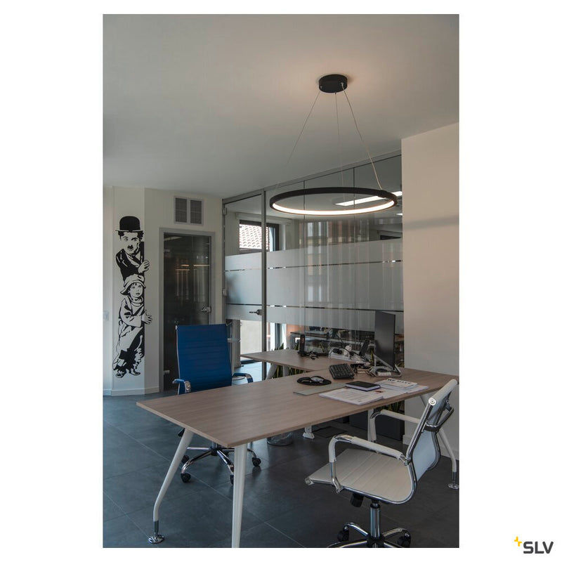 ONE 80 DALI, Indoor LED pendant, black, 3000/4000K