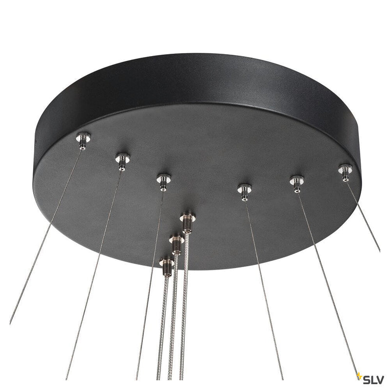 ONE TRIPLE DALI, Indoor LED pendant, black, 3000/4000K