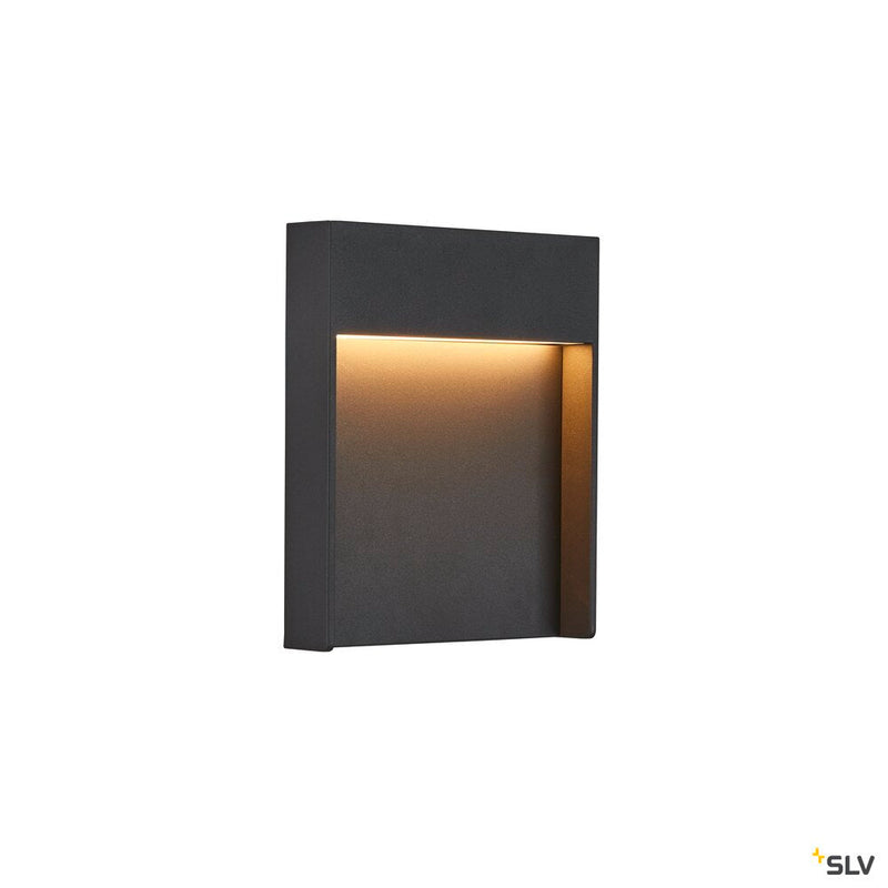 FLATT, Outdoor LED surface-mounted wall light, 3000K, IP65, anthracite