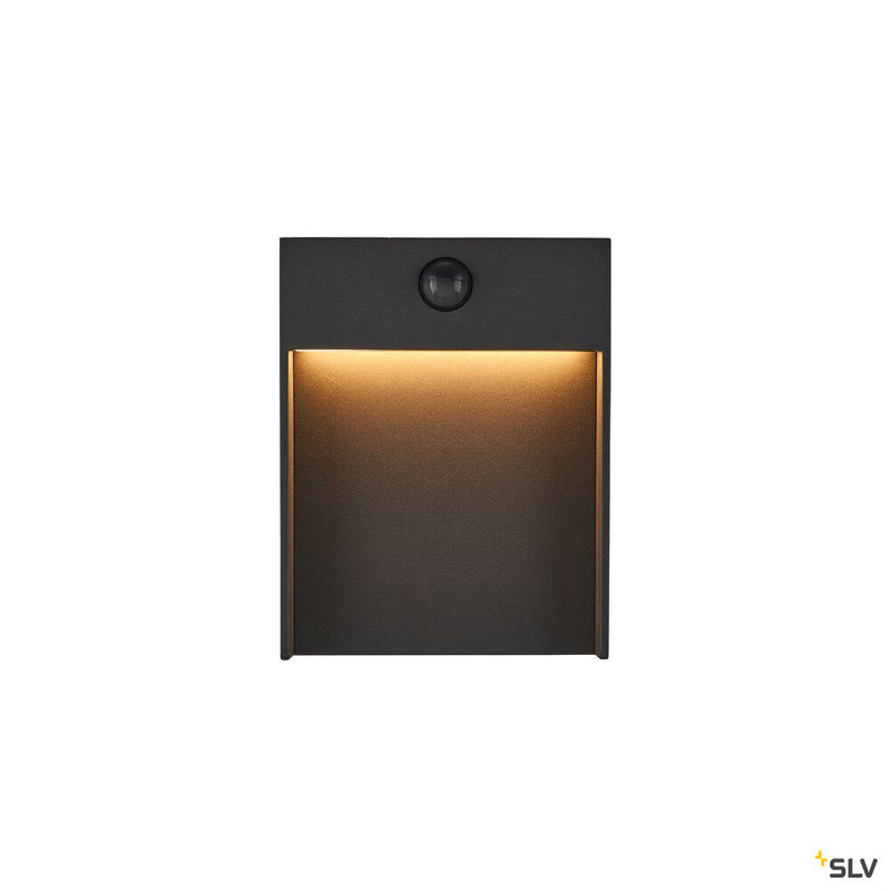 FLATT SENSOR, Outdoor LED surface-mounted wall light, 3000K, IP65, anthracite