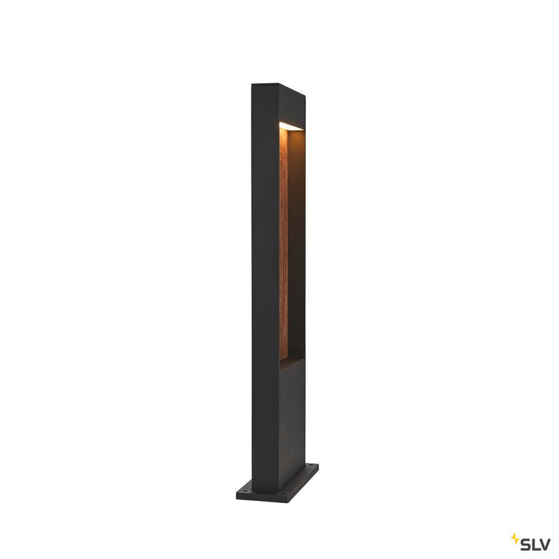 FLATT POLE 65, Outdoor LED floor stand, 3000K, IP65, anthracite/brown