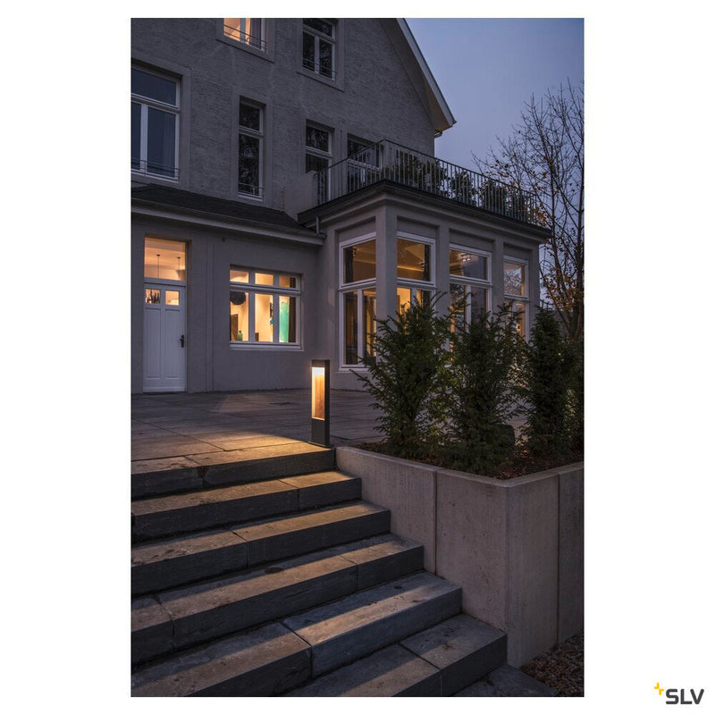 FLATT POLE 65, Outdoor LED floor stand, 3000K, IP65, anthracite/brown