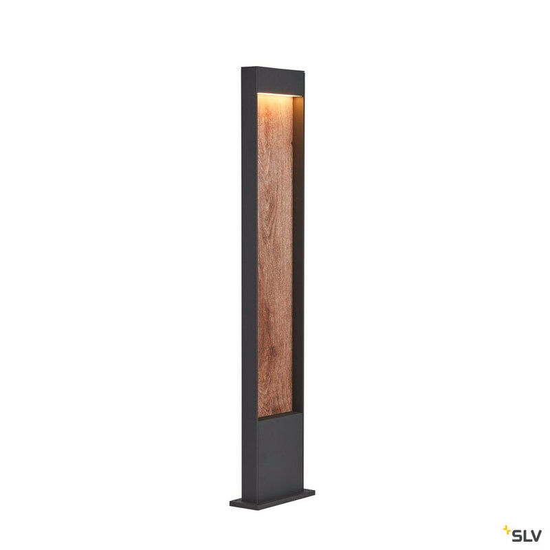 FLATT POLE 100, Outdoor LED floor stand, 3000K, IP65, anthracite/brown