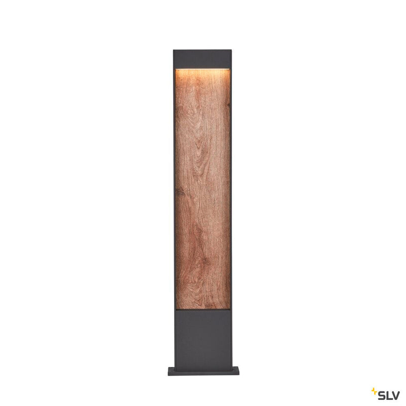 FLATT POLE 100, Outdoor LED floor stand, 3000K, IP65, anthracite/brown