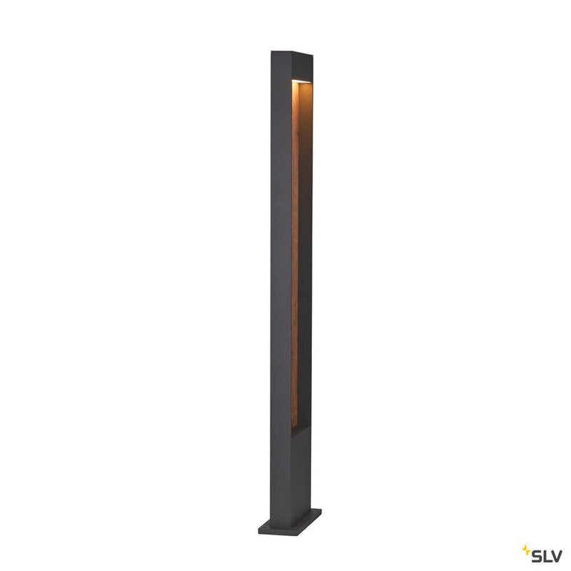 FLATT POLE 100, Outdoor LED floor stand, 3000K, IP65, anthracite/brown