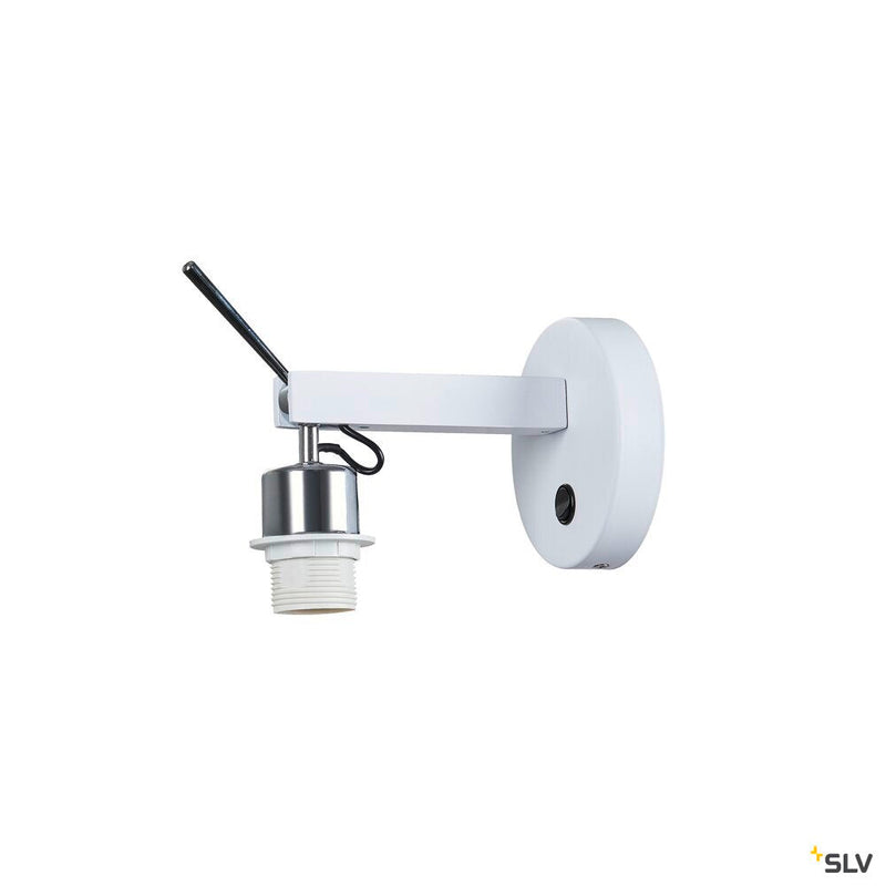 FENDA E27, Indoor surface-mounted wall light in white without shade