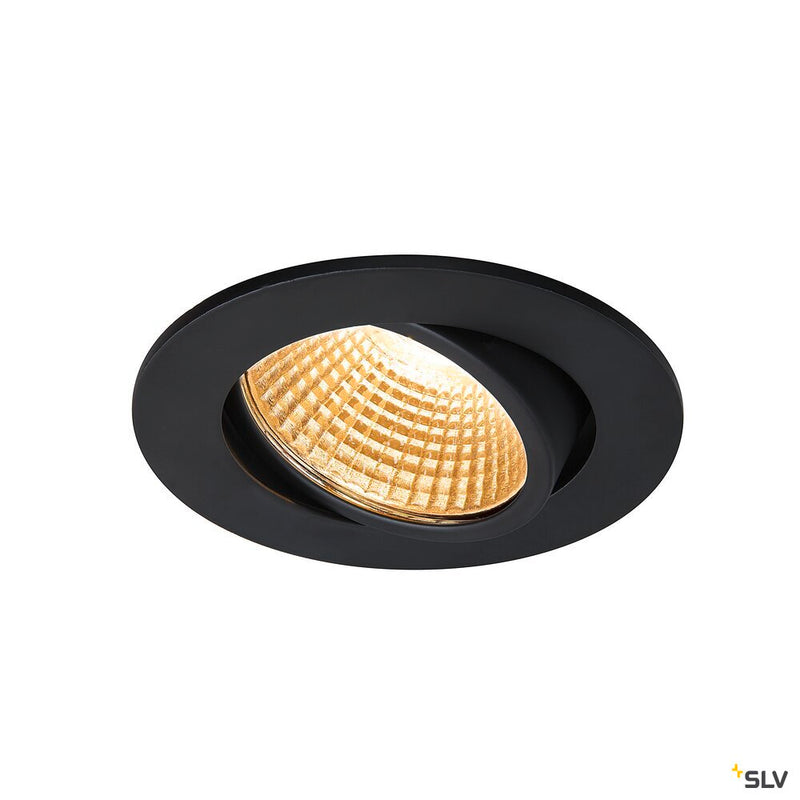 NEW TRIA 68 I CS, Indoor LED recessed ceiling light black round 2700K 38° incl. driver clip springs