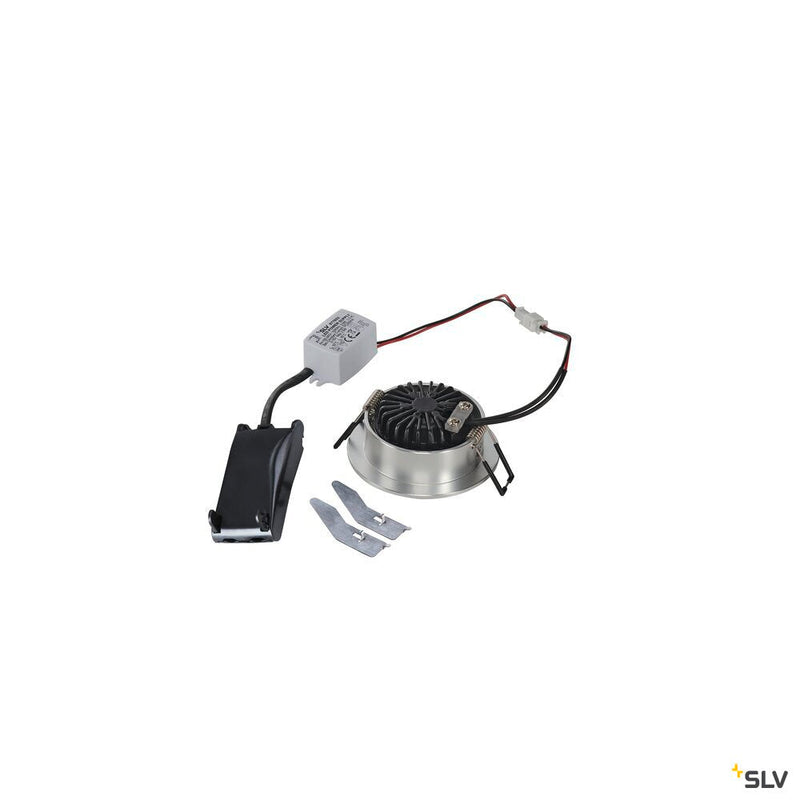 NEW TRIA 68 I CS, Indoor LED recessed ceiling light alu round 2700K 38° incl. driver clip springs