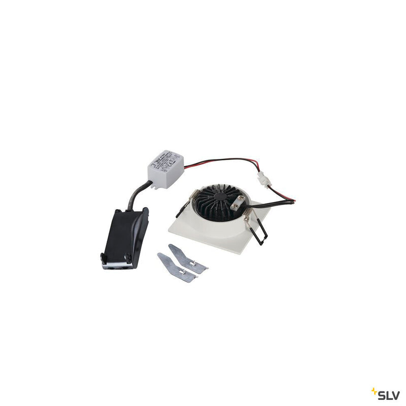 NEW TRIA 68 I CS, Indoor LED recessed ceiling light white square 2700K 38° incl. driver clip springs