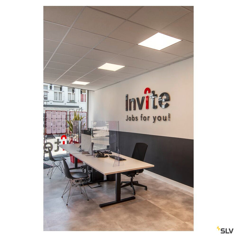 LED PANEL 600x600, Indoor LED recessed ceiling light white 3000K UGR<19