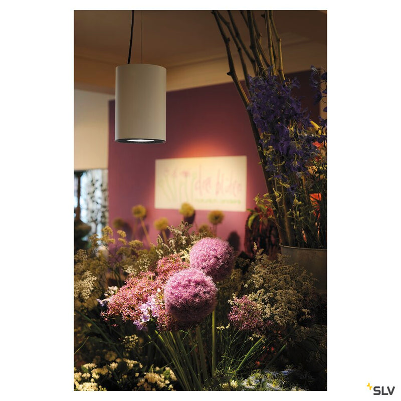 SUPROS PD, Indoor LED pendant, round, white, 3000K, 60° reflector, CRI90, 2600lm