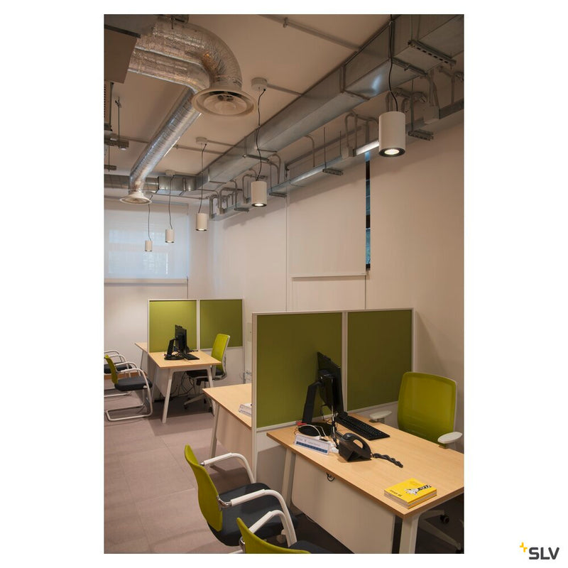 SUPROS PD, Indoor LED pendant, round, white, 4000K, 60° reflector, CRI90, 3520lm