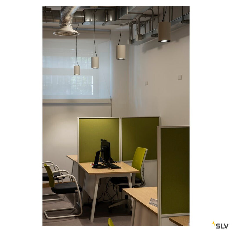 SUPROS PD, Indoor LED pendant, round, white, 4000K, 60° reflector, CRI90, 3520lm