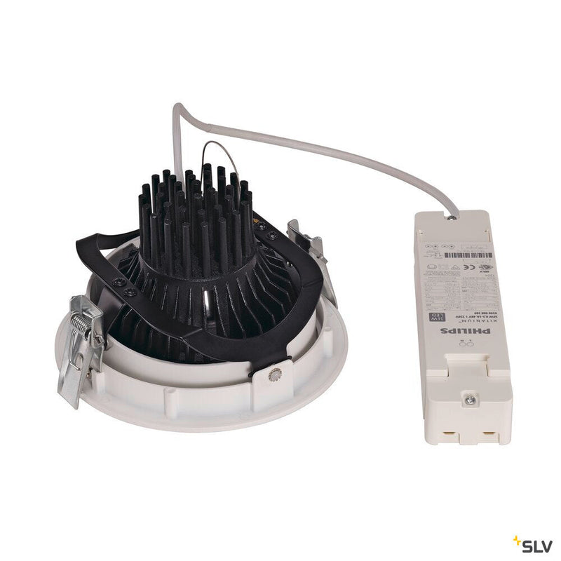 SUPROS, Indoor LED recessed ceiling light white round 4000K 60° CRI90 3520lm