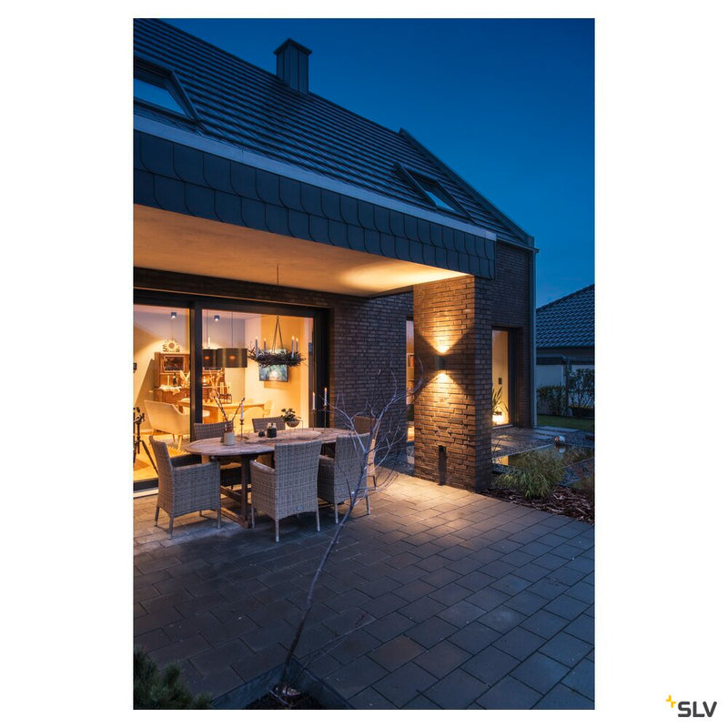 ENOLA SQUARE UP/DOWN S, outdoor LED surface-mounted wall light anthracite