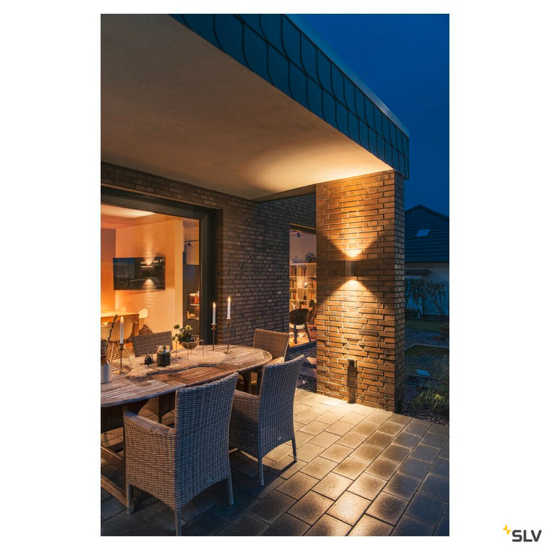 ENOLA SQUARE UP/DOWN S, outdoor LED surface-mounted wall light anthracite