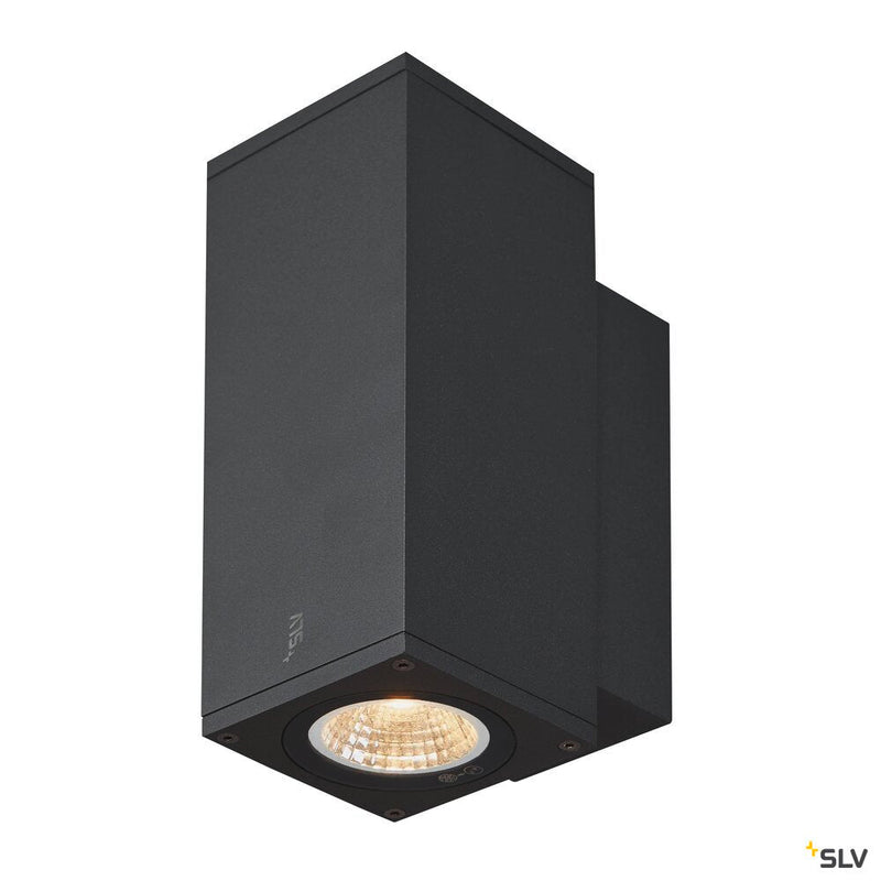 ENOLA SQUARE UP/DOWN S, outdoor LED surface-mounted wall light anthracite