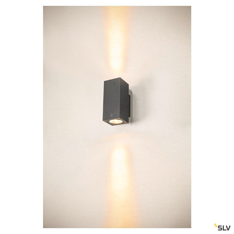 ENOLA SQUARE UP/DOWN M, outdoor LED surface-mounted wall light anthracite
