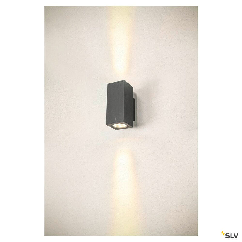 ENOLA SQUARE UP/DOWN M, outdoor LED surface-mounted wall light anthracite