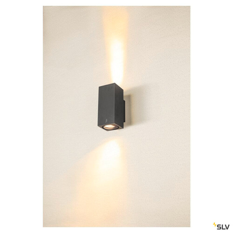 ENOLA SQUARE UP/DOWN M, outdoor LED surface-mounted wall light anthracite