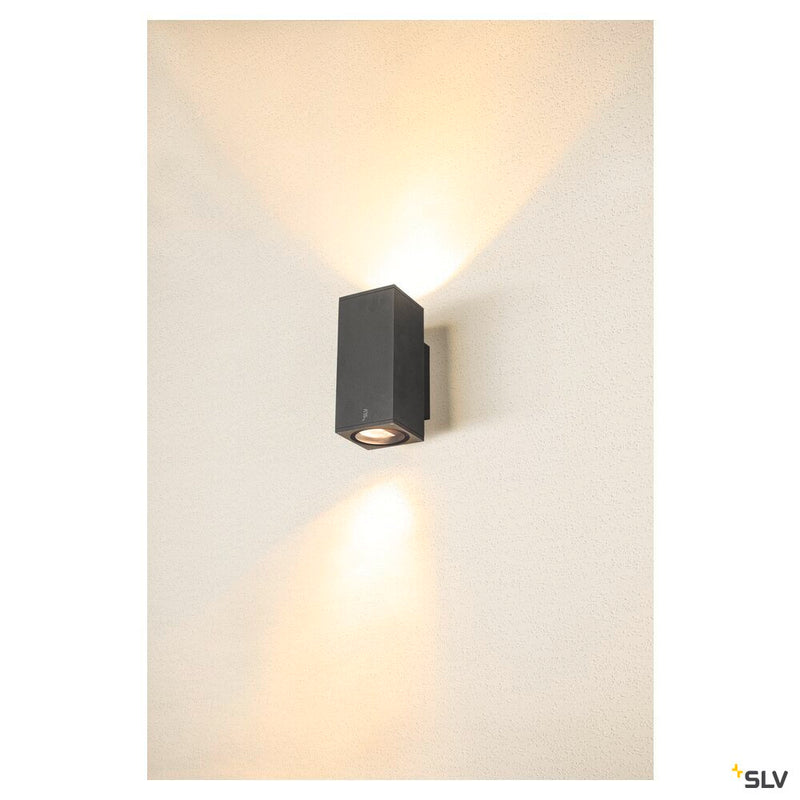 ENOLA SQUARE UP/DOWN M, outdoor LED surface-mounted wall light anthracite