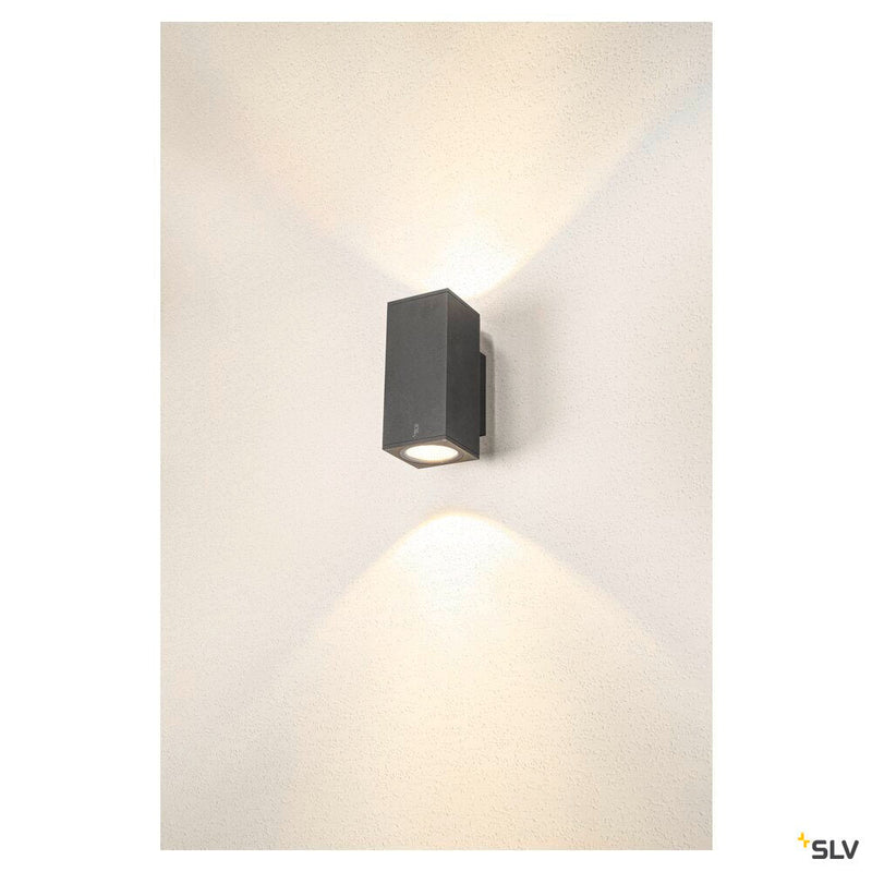 ENOLA SQUARE UP/DOWN M, outdoor LED surface-mounted wall light anthracite