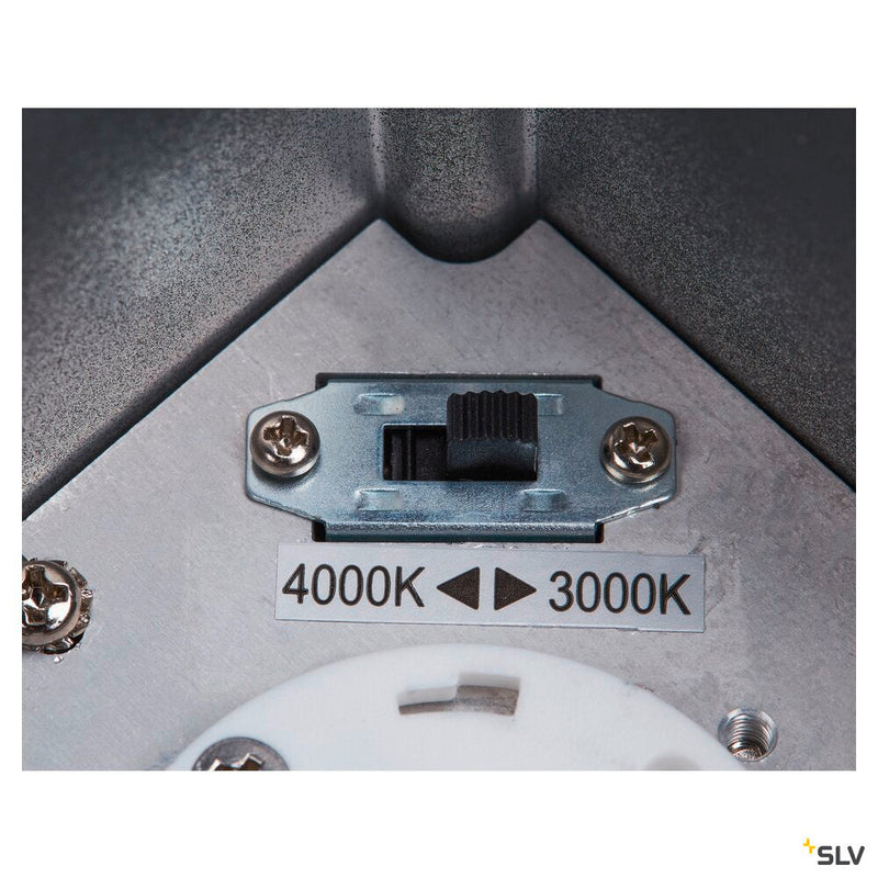 ENOLA SQUARE S, outdoor LED surface-mounted ceiling light anthracite