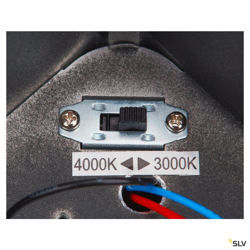 ENOLA SQUARE M, outdoor LED surface-mounted ceiling light anthracite