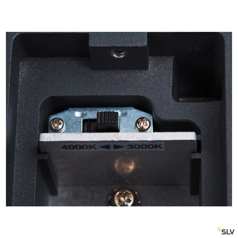 ENOLA ROUND S, single outdoor LED surface-mounted wall light anthracite