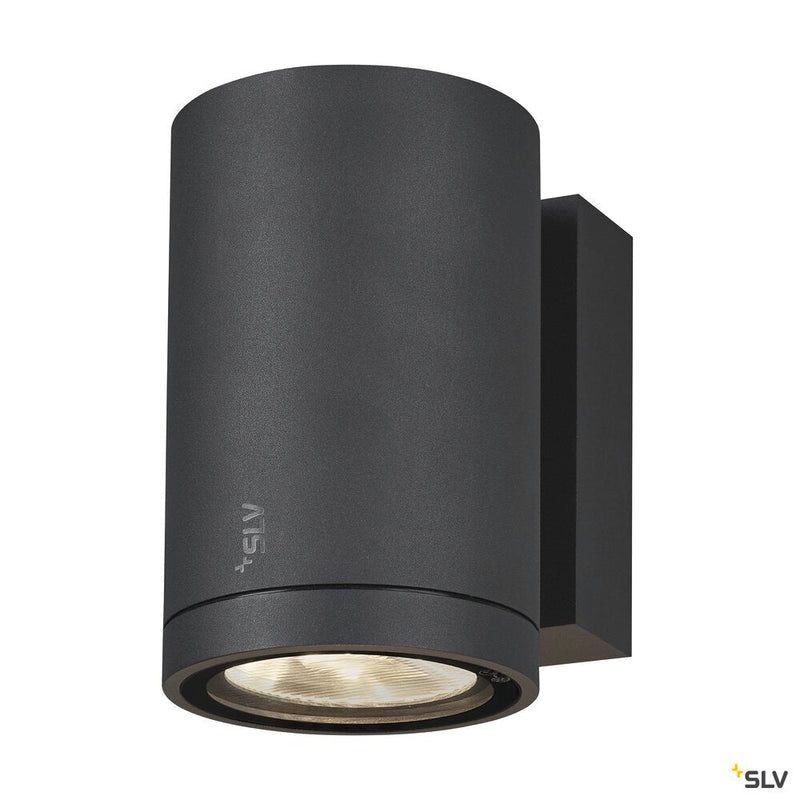 ENOLA ROUND M, single outdoor LED surface-mounted wall light anthracite