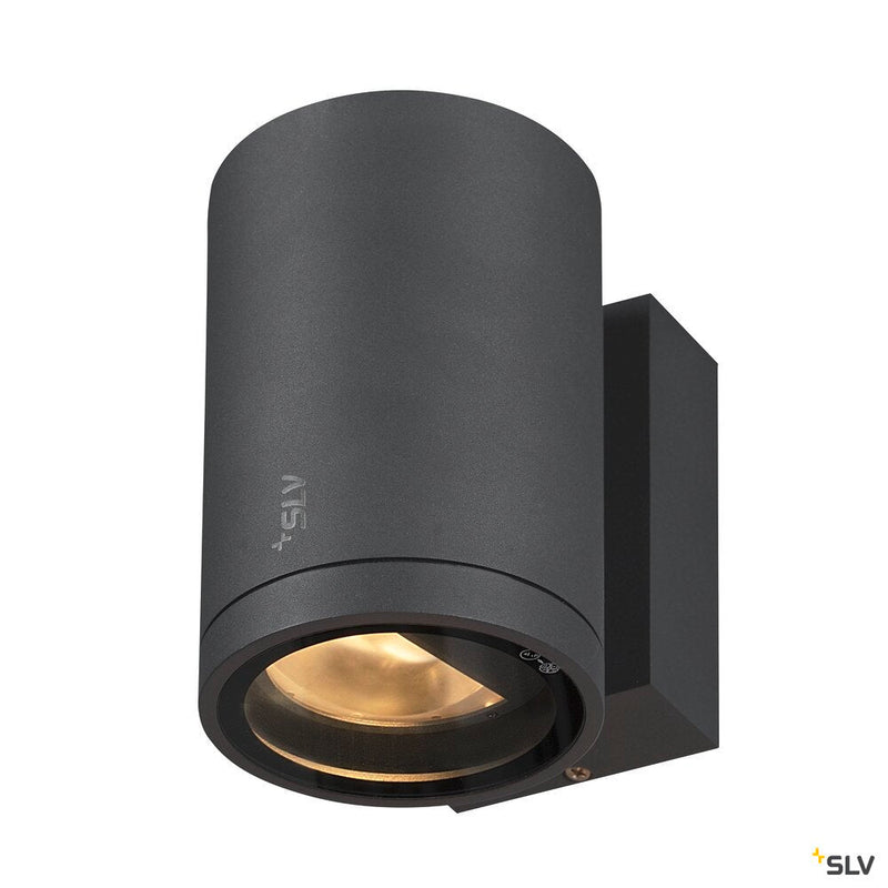 ENOLA ROUND M, single outdoor LED surface-mounted wall light anthracite