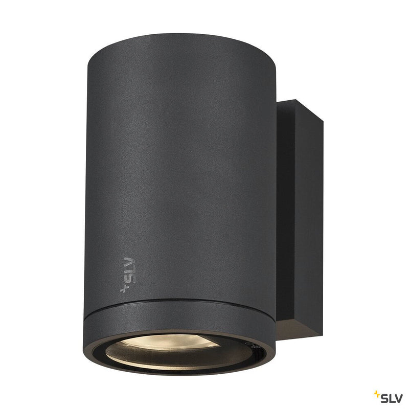 ENOLA ROUND M, single outdoor LED surface-mounted wall light anthracite