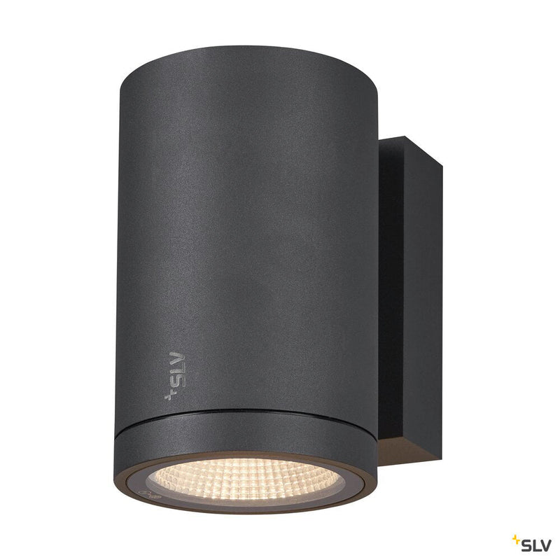 ENOLA ROUND M, single outdoor LED surface-mounted wall light anthracite