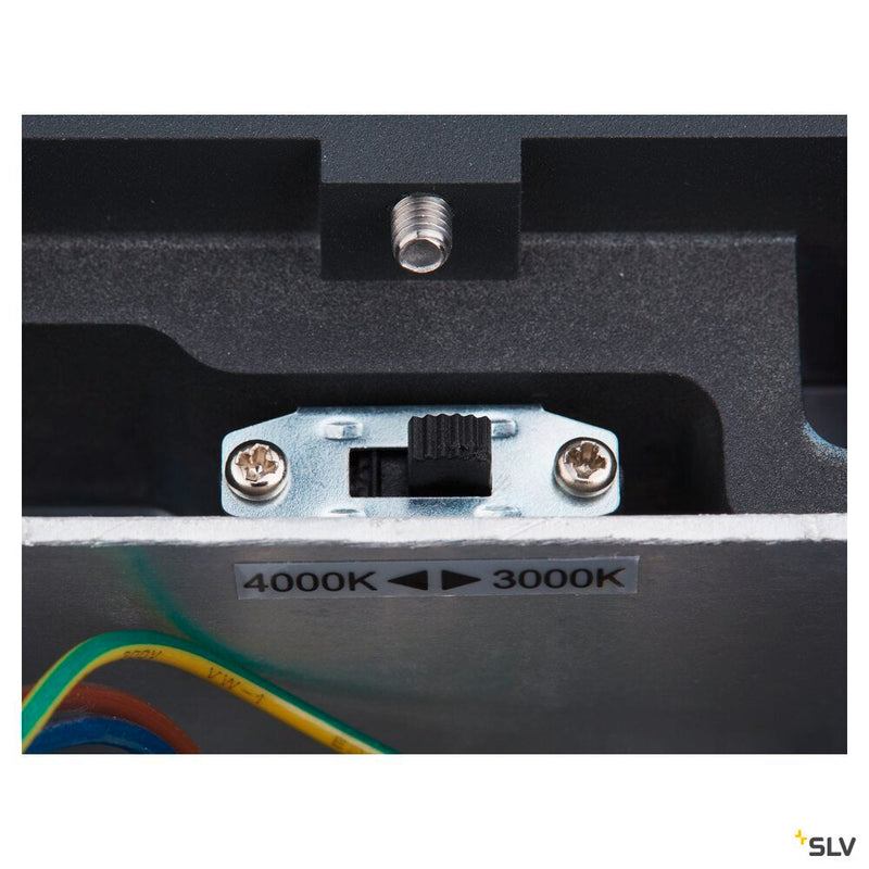 ENOLA ROUND M, single outdoor LED surface-mounted wall light anthracite